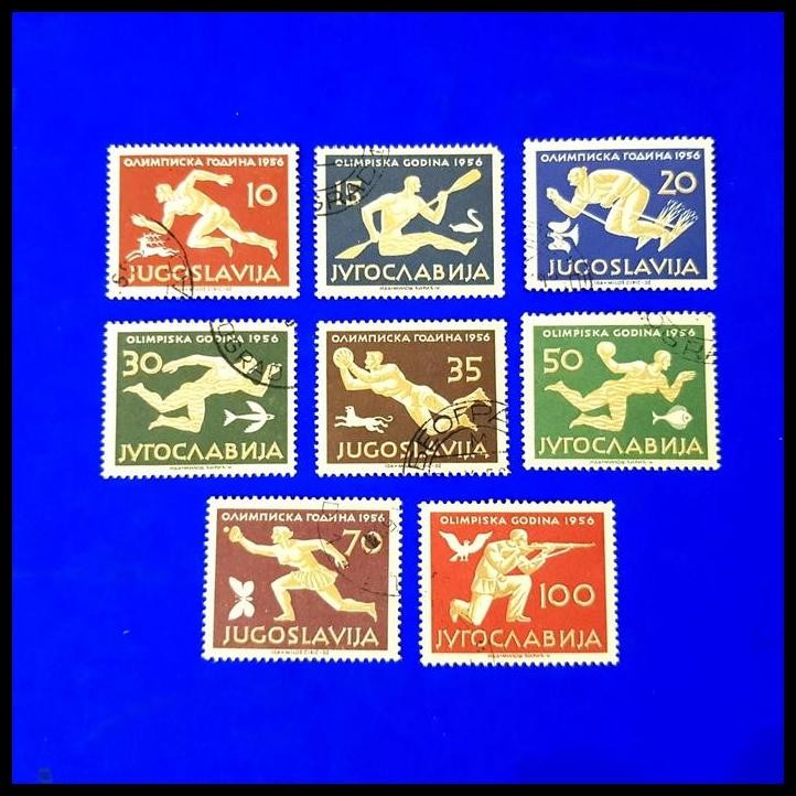 

BEST DEAL PRANGKO YUGOSLAVIA. 1956. 16TH OLYMPIC GAMES, MELBOURNE (8V) KAT $4.55 !!