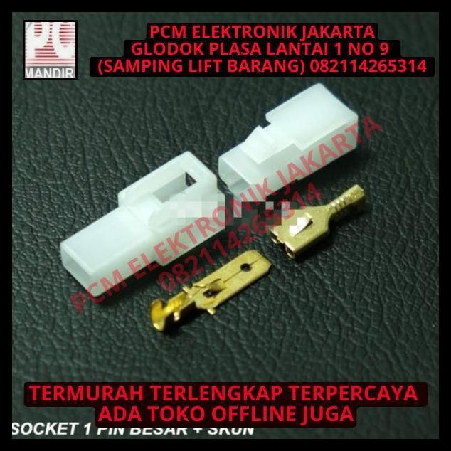 GRATIS ONGKIR SOCKET KABEL 1 PIN BESAR ( SET + SKUN ) 