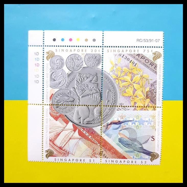 

BEST DEAL PRANGKO SINGAPORE. 1992. CURRENCY NOTES AND COIN. SET. MNH. KAT $13