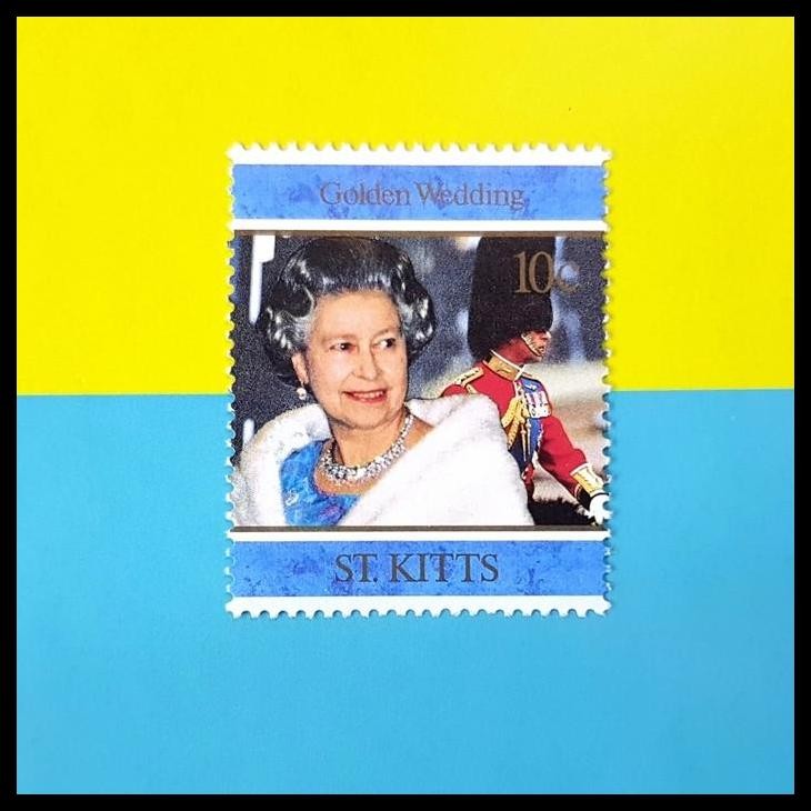 

GRATIS ONGKIR PRANGKO QUEEN ELIZABETH II, GOLDEN WEDDING DARI ST. KITTS !!