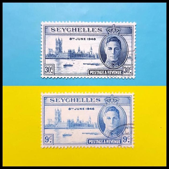 

BEST DEAL PERANGKO/PRANGKO KING GEORGE VI, VICTORY SERI 1946 DARI SEYCHELLES !!!!