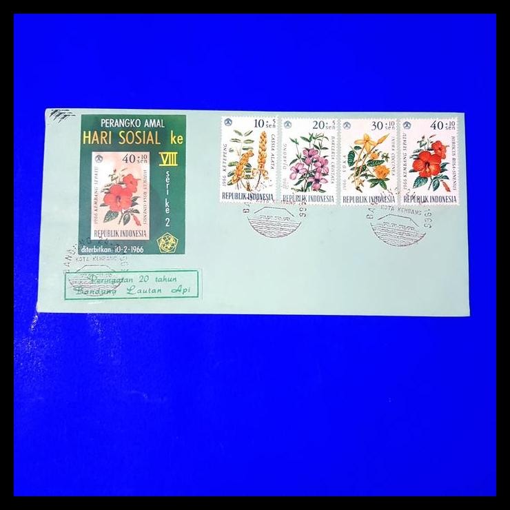 

GRATIS ONGKIR PRANGKO INDONESIA. SHP TERPADU, BUNGA/HARI SOSIAL 1966. KAT. 150.000,- !!!!!