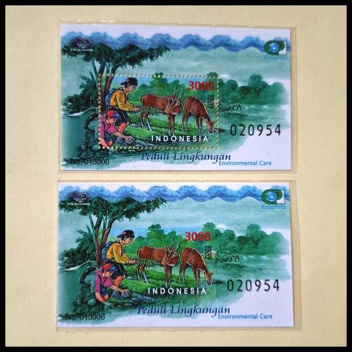 

HOT DEAL PRANGKO INDONESIA 5-6-2001. SS PEDULI LINGKUNGAN. SET LENGKAP 2 LBR. PERFORASI & TANPA PERFORASI. HARGA KATALOG 50K !!!!!!
