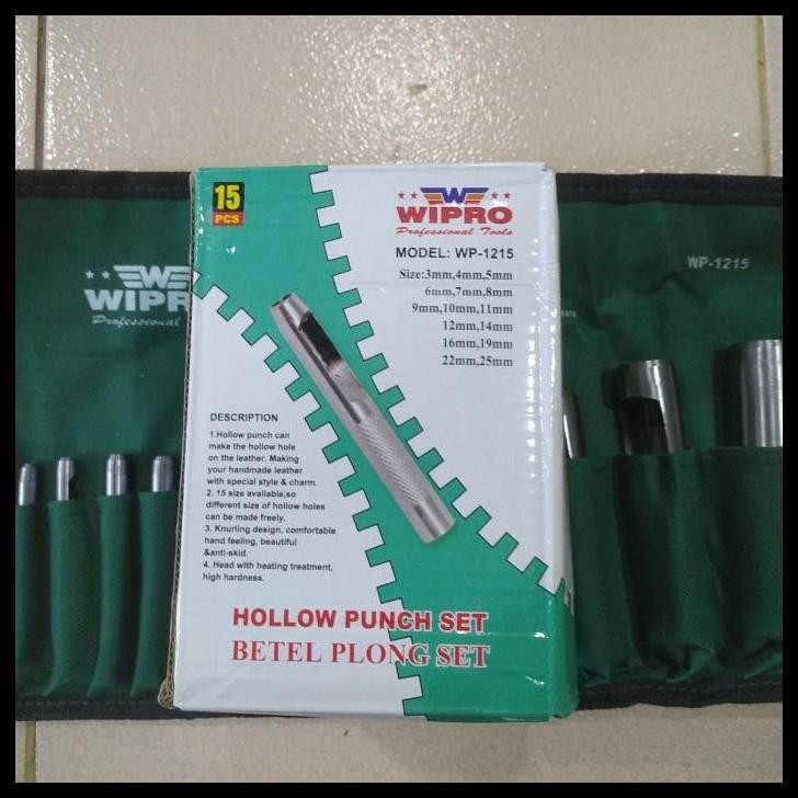 

TERMURAH ALAT PEMBOLONG GASKET KULIT SET - WIPRO HOLLOW PUNCH SET 15 PCS !