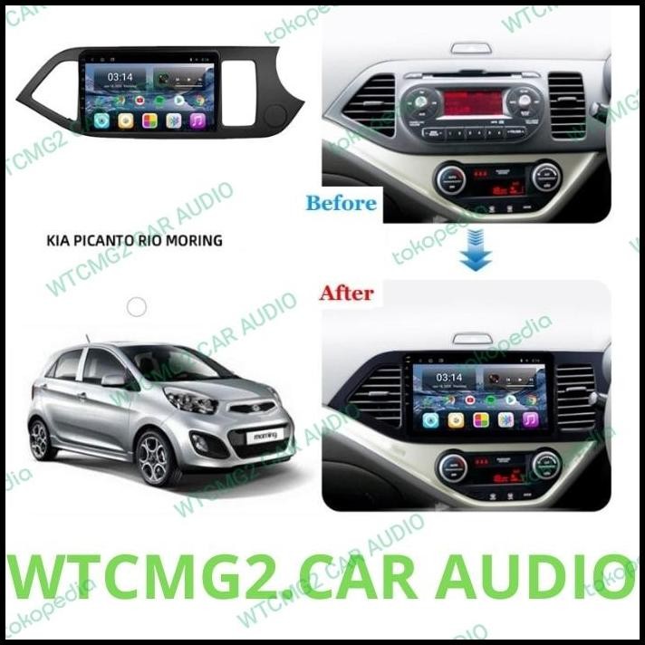 frame head unit android 9 inch kia picanto 2011- 2017