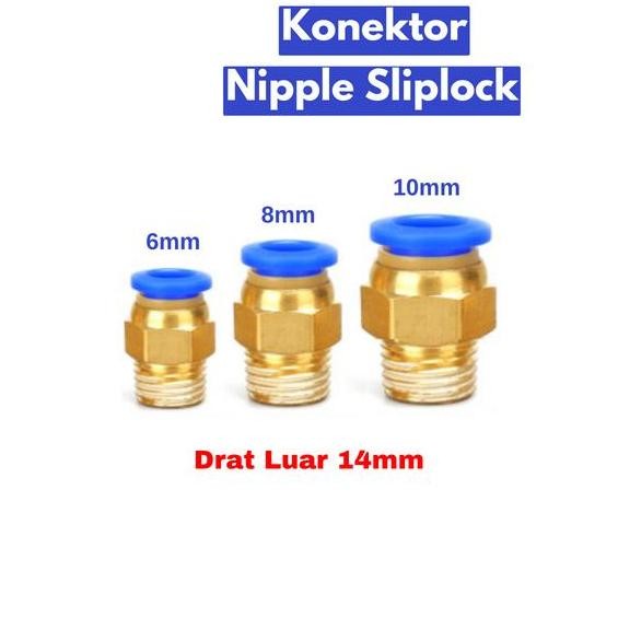 Konektor Penyambung Drat Luar 18Mm Ke Sliplock