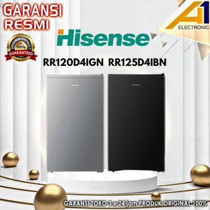 Kulkas Hisense Rr125D4Ibn / Rr-120D4Ign , 1 Pintu 91 Liter