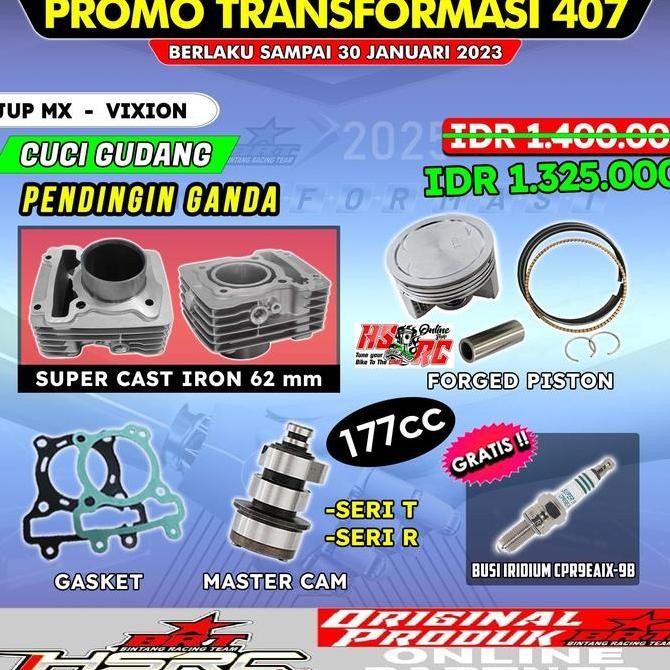 Paket BLOCK Bore Up BRT Yamaha MX 135 Karbu Vixion OLD NEW NVL NVA