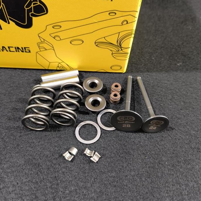 BLOK HEAD CPO RACING CYLINDER HEAD  UKURAN  KLEP 28/24 BUAT MIO CARBU
