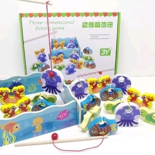 Mainan Edukasi Anak Treedimensional Fishing Game Mainan Memancing Pancingan Mainan Belajar Mainan Ed