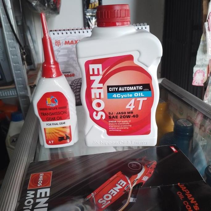 langsung order saja] oli motor matic eneos+oli gear asli original 100%