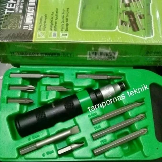 Obeng Ketok Tekiro 11Pcs Impact Driver Set Tekiro Kualitas Terbaik Harga Termurah