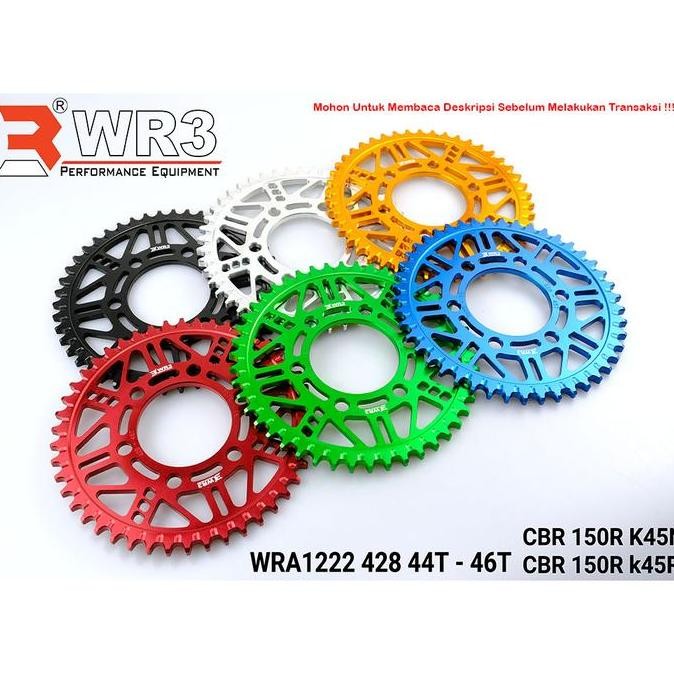 Gear Belakang WR3 428 WRA1222 CBR 150R K45N / CBR 150R K45R 202