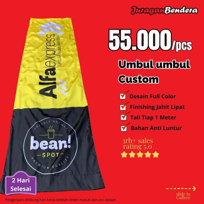 @#@#@#] Cetak Umbul umbul Kain Printing Bisa SATUAN (Custom)