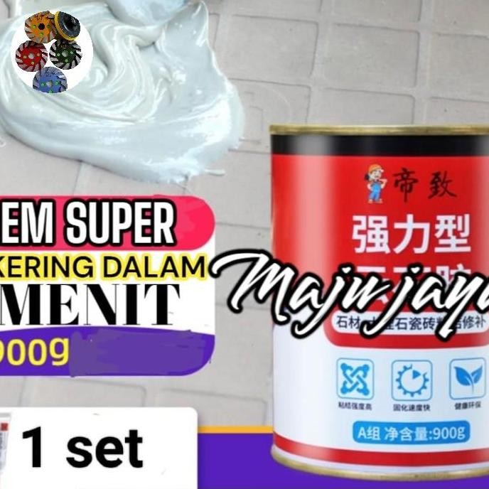 Lem Resin Instan Marmer Granit Keramik - Perekat Kuat Batu Alam