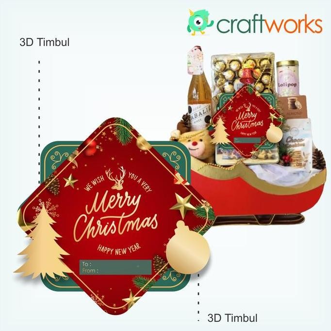 

~^~^~^] HIASAN 3D PARCEL / HAMPERS NATAL ISI 6 PCS | CHRISTMAS PARCEL DECOR