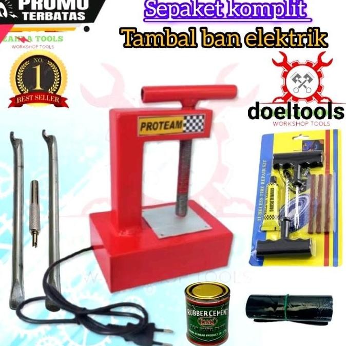Paket Alat Tambal Ban Motor Listrik Tubeless + Lem Termurah Komplit