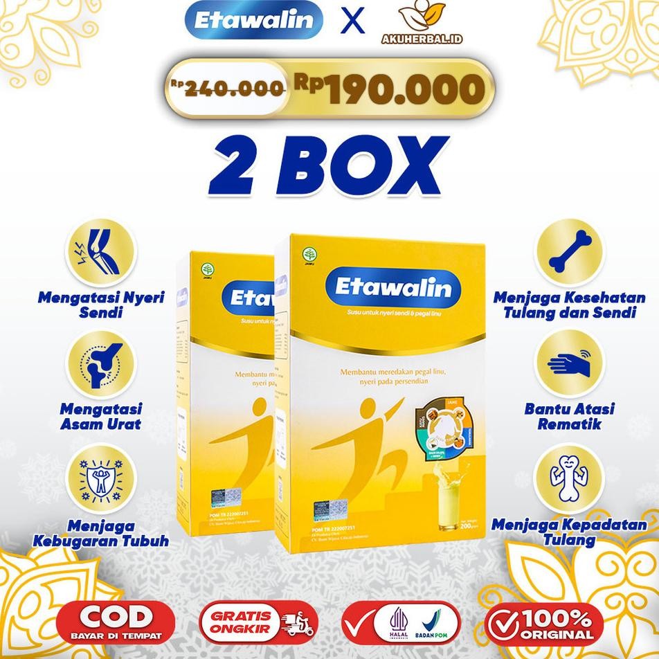 

Etawalin Paket 2 Box Susu Kambing Etawa Atasi Nyeri Sendi Dan Asam Urat Di Tubuh