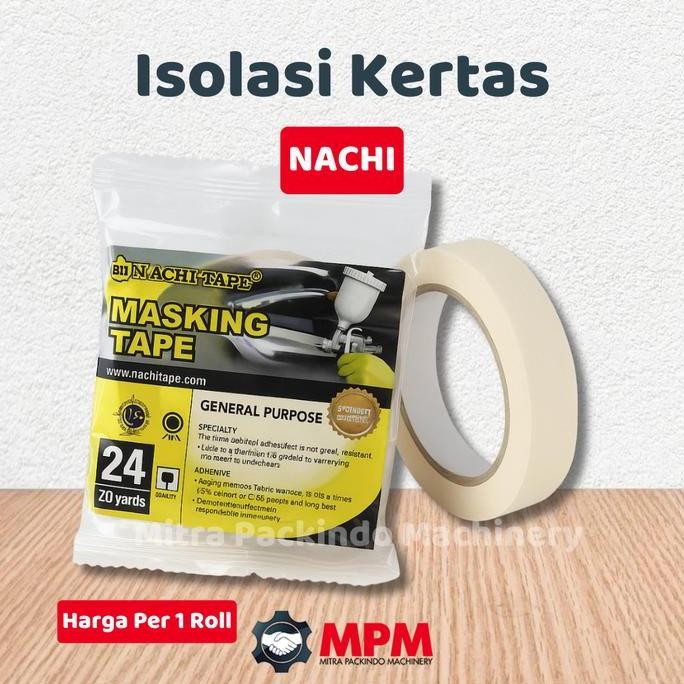 

$+$+$+$+] Isolasi kertas / Masking Tape Nachi 24mm / Solasi Kertas / Selotip