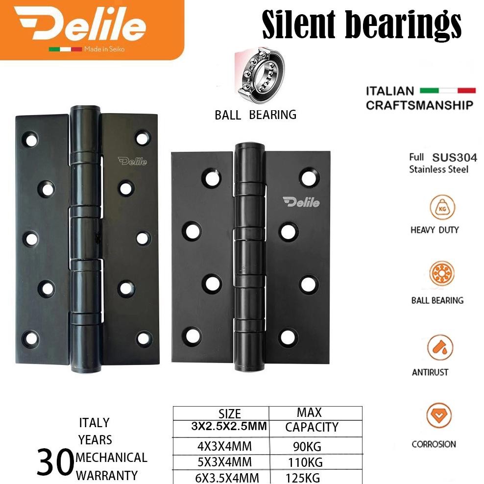 Engsel Pintu Jendela Rumah DELILE / Stainless Steel Engsel Hitam / Engsel Kupu"/Engsel Hitam