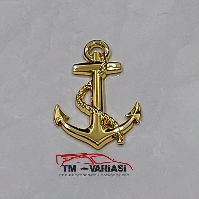 logo emblem besi jangkar custom mobil motor aksesoris