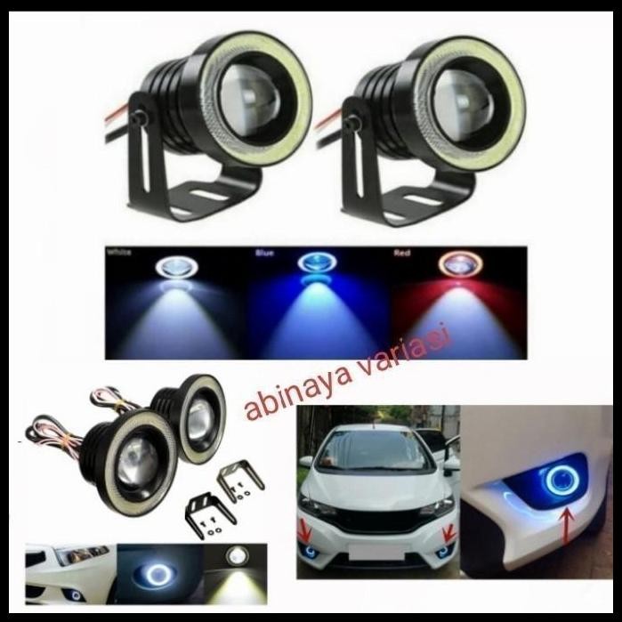 GRATIS ONGKIR LAMPU LED FOGLAMP MOBIL AGYA AYLA ANGEL EYES 89MM 