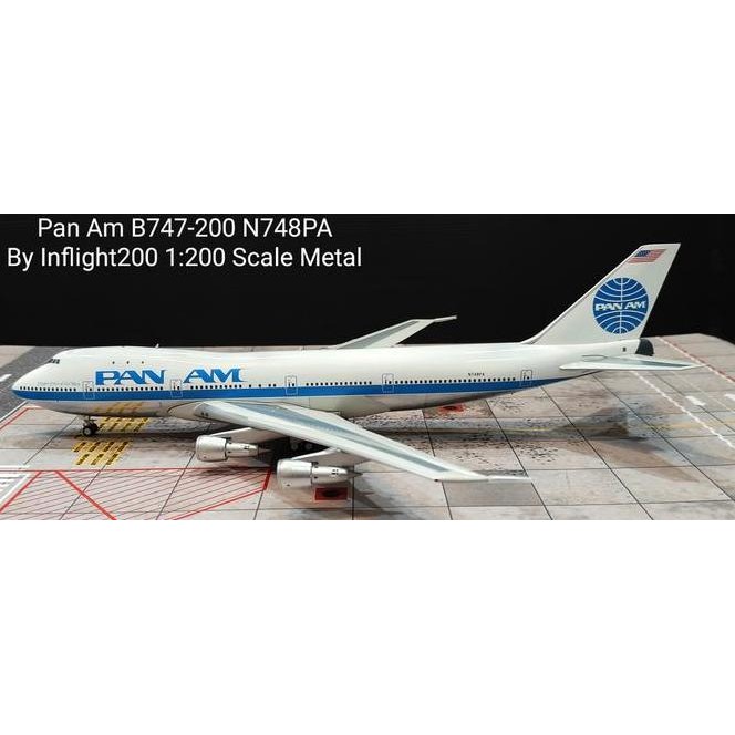 Pan Am B747-200 N748Pa By Inflight200 1:200 Scale Metal