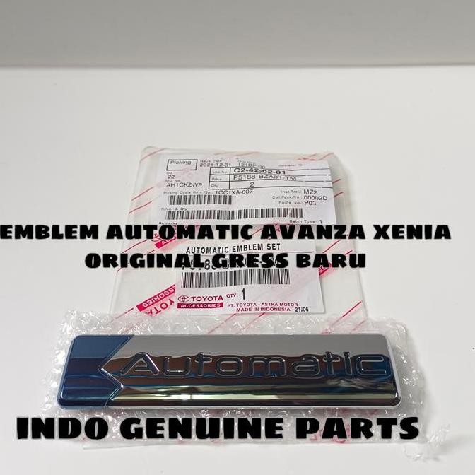 emblem tulisan automatic grand avanza xenia ori oem toyota