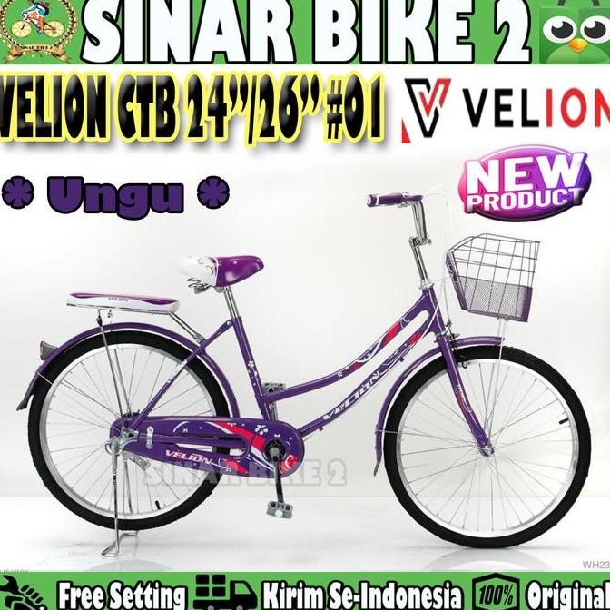 Sepeda Mini Keranjang Dewasa Velion 01 Ukuran 24 & 26 Inch
