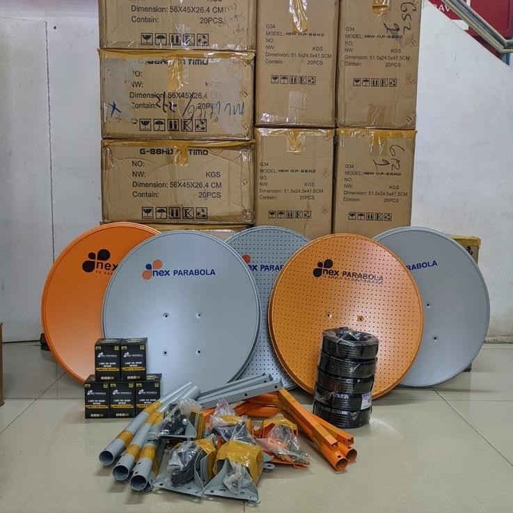 NEW 5 set Dish Antena Parabola Mini ODU 45cm ( Kvision / Optus / Nex ) [terbaik][terlaris]
