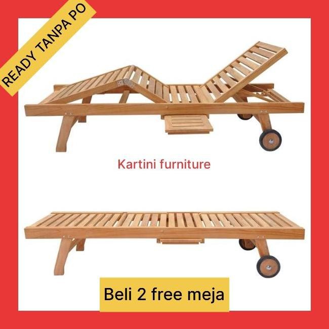 Kursi santai rebahan pantai kursi rebahan kolam renang kursi rebahan outdoor sun lounger jati