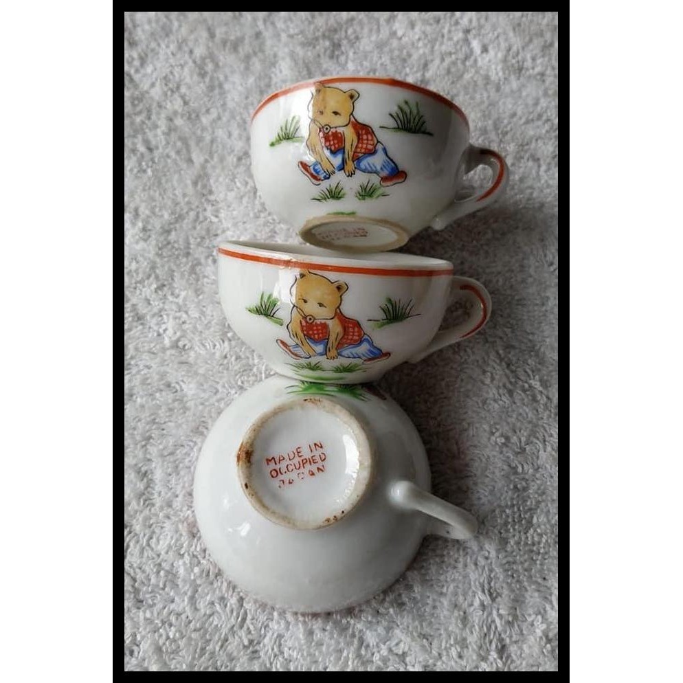 GRATIS ONGKIR MINIATUR CANGKIR KERAMIK OCCUPIED JAPAN 