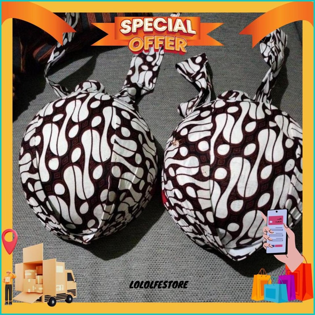 Blangkon Jogja Sliwir Motif Parang Putih (Ga Bisa Dicuci) Terlaris