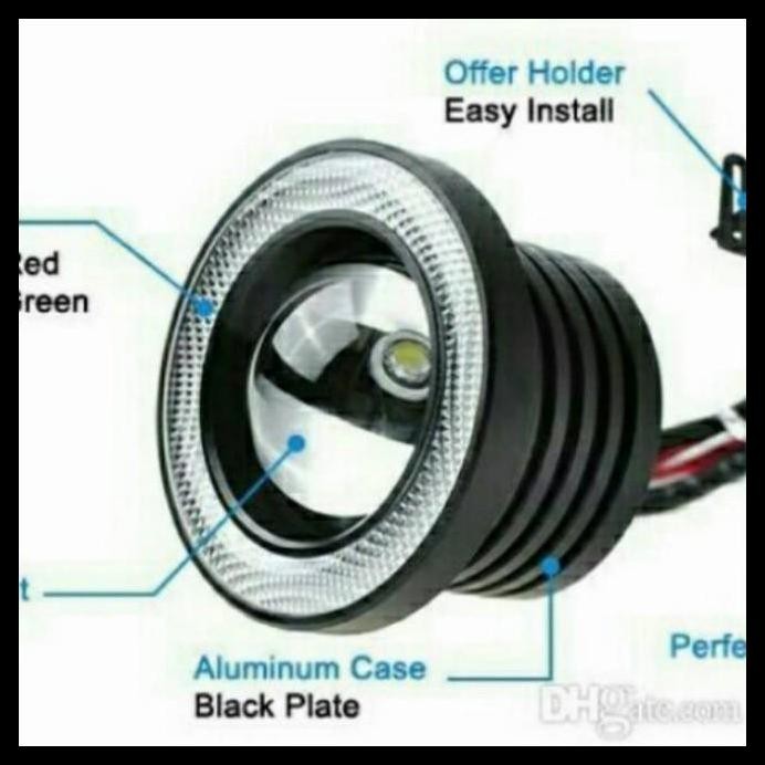 TERBARU LAMPU LED FOGLAMP MOBIL VIOS GEN 2 ANGEL EYES 89MM 