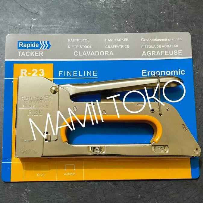 

ready !!! Rapide R23 Staples hand gun tacker Hekter Stapler tembak manual R 23