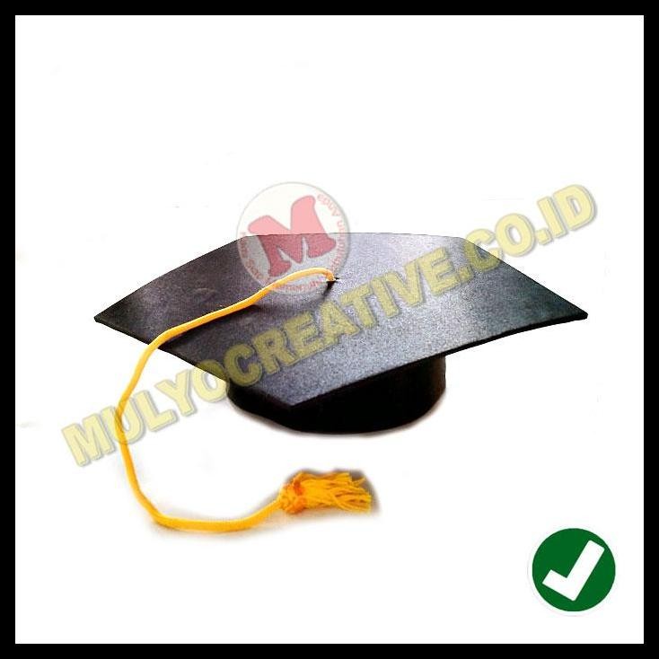 GRATIS ONGKIR TOPI WISUDA TOPI TOGA KELULUSAN PITA WARNA KUNING TOPI WISUDA MURAH