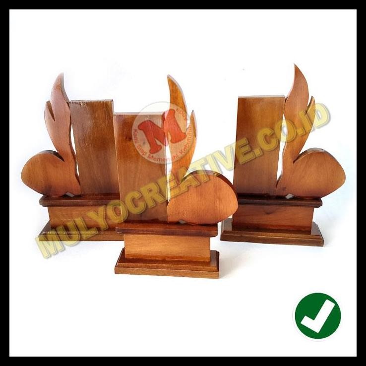 HOT DEAL PLAKAT KAYU POLOS MODEL TUNAS KELAPA PRAMUKA PLAKAT KAYU POLOS MURAH 