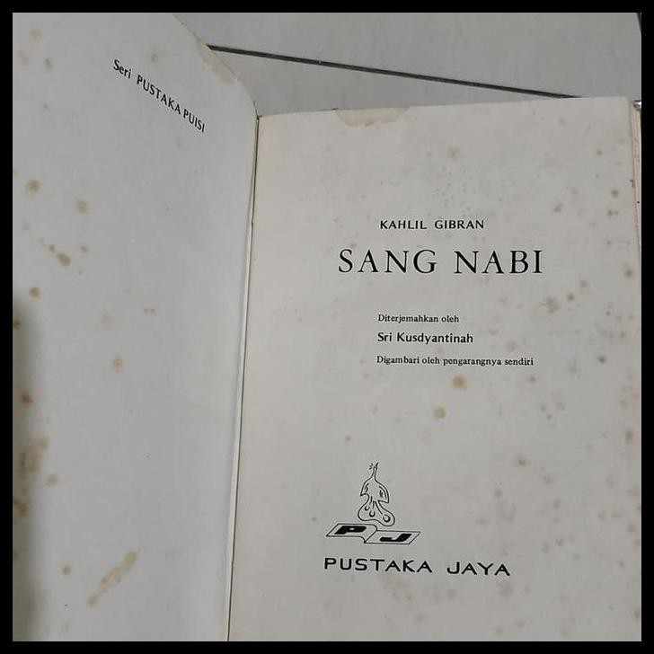 GRATIS ONGKIR BUKU LAMA SANG NABI KARYA KAHLIL GIBRAN TAHUN 1981 