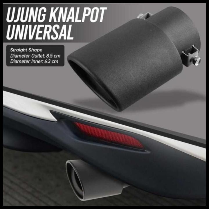 HOT DEAL MUFFLER UJUNG KNALPOT MOBIL CIVIC TURBO FULL HITAM 