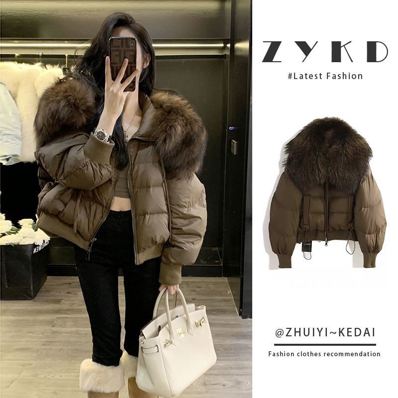 

Korean Style Fashion Fleece-Lined Thick Versatile Bread Jacket