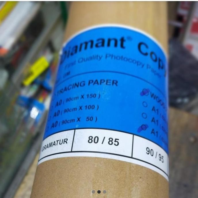 

Kertas Plotter HVS DIAMANT A1 x 80/85 gr x 100 M (60 CMx 100 M)