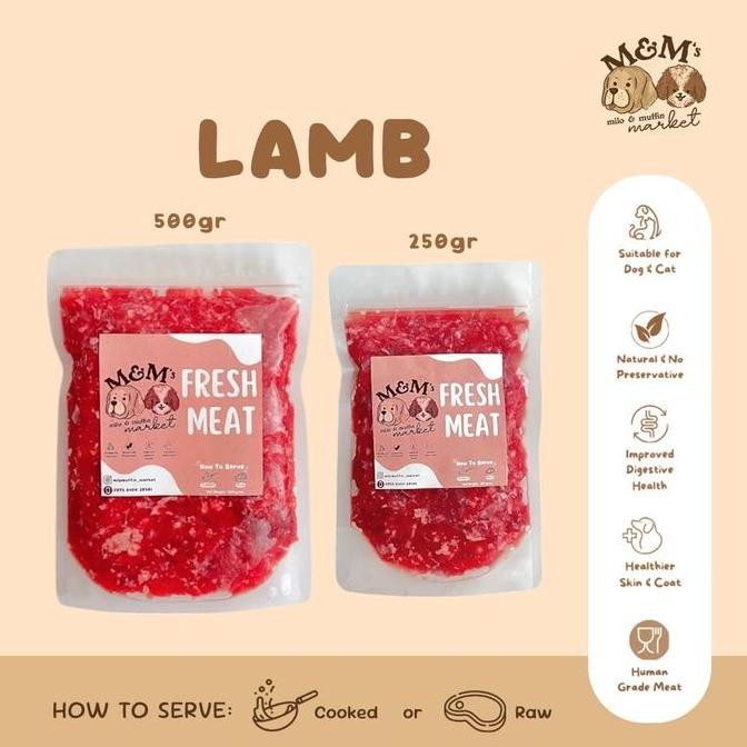 

Promo Daging Domba / Lamb Segar Human Grade untuk Anjing & Kucing COD