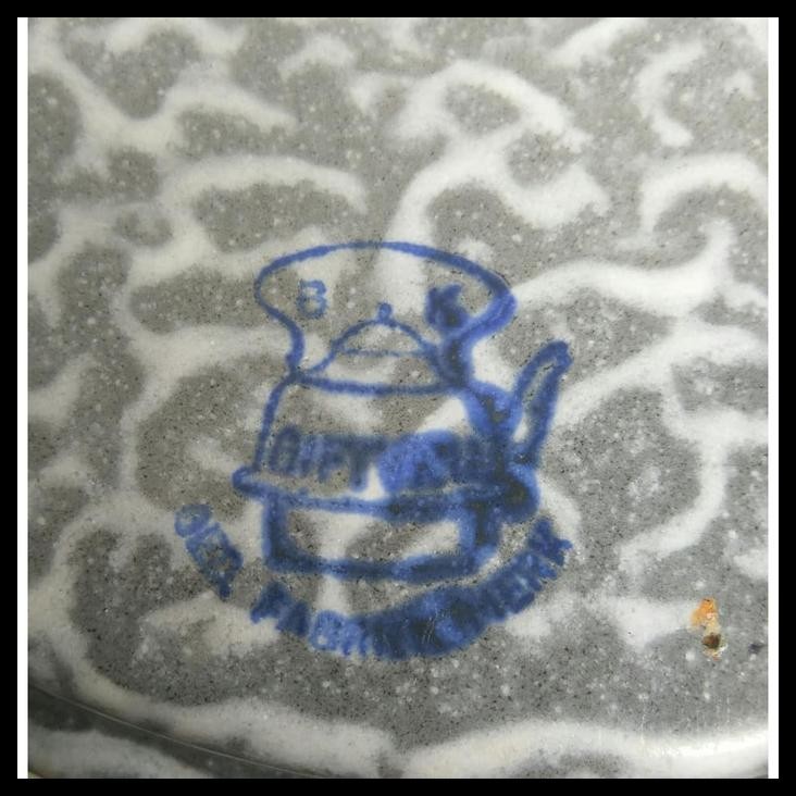 DISKON PAJANGAN VINTAGE RANTANG ENAMEL B.K. JUMBO 16 CM 5 SUSUN 