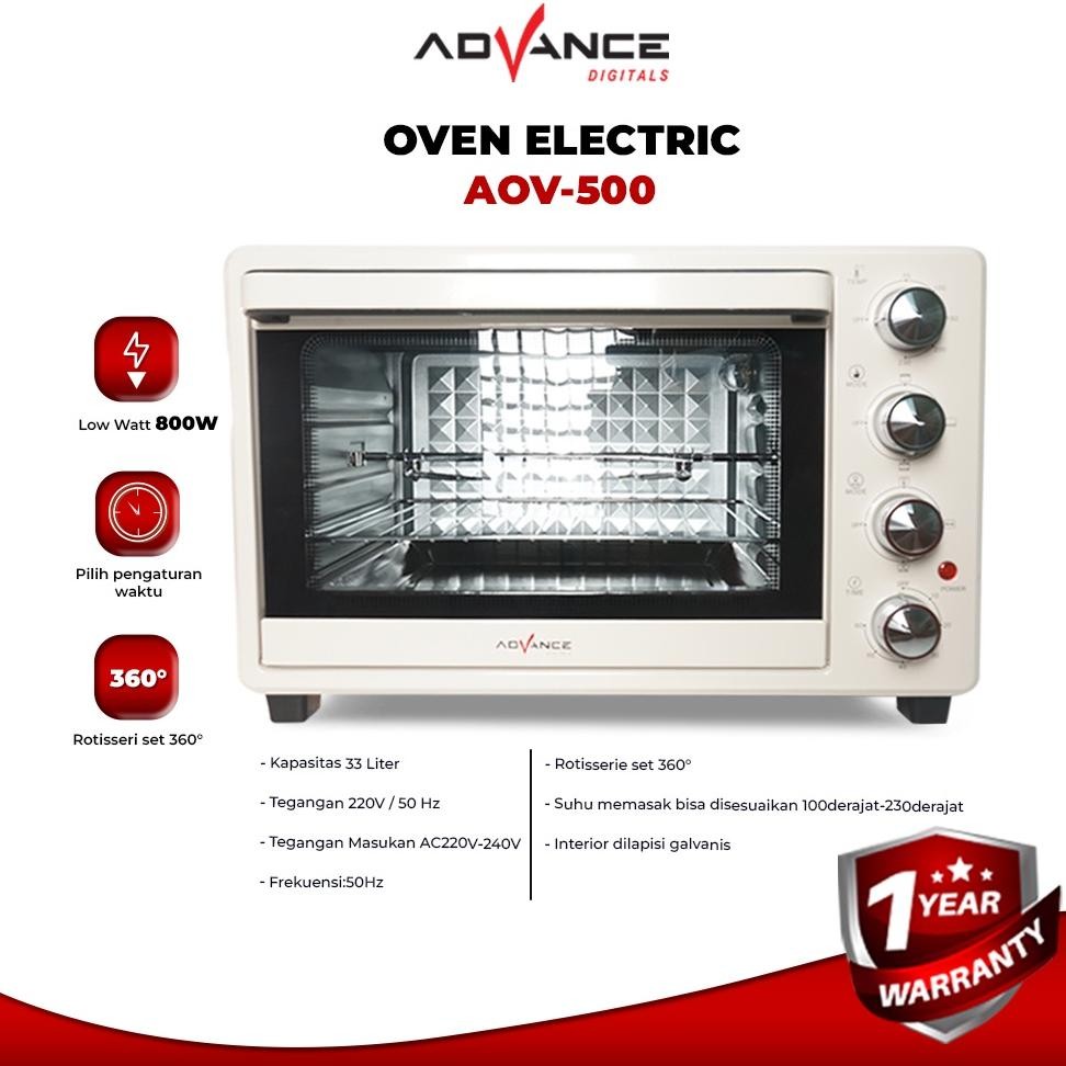 Advance AOV500 Oven Listrik Low Watt 33 Liter