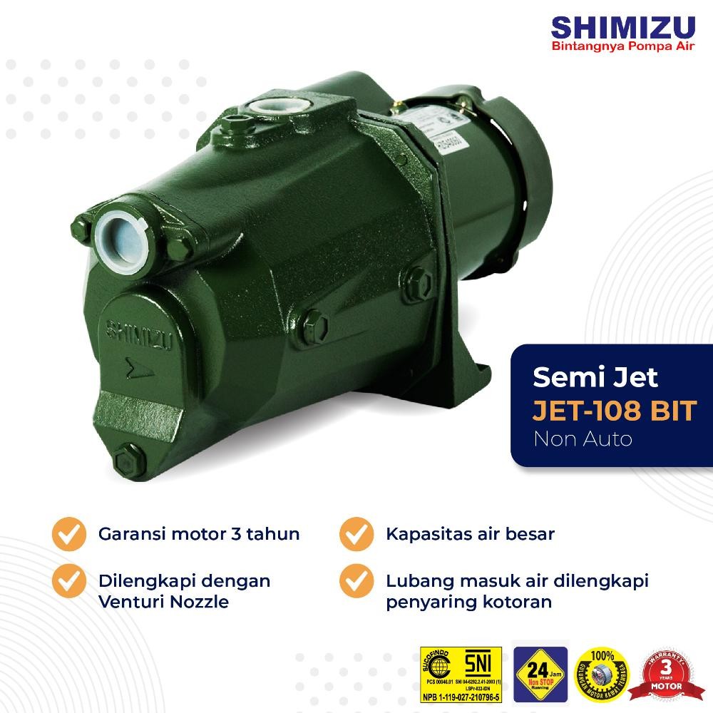 Shimizu JET108BIT Pompa Air Sumur Dangkal / Semi Jet Pump