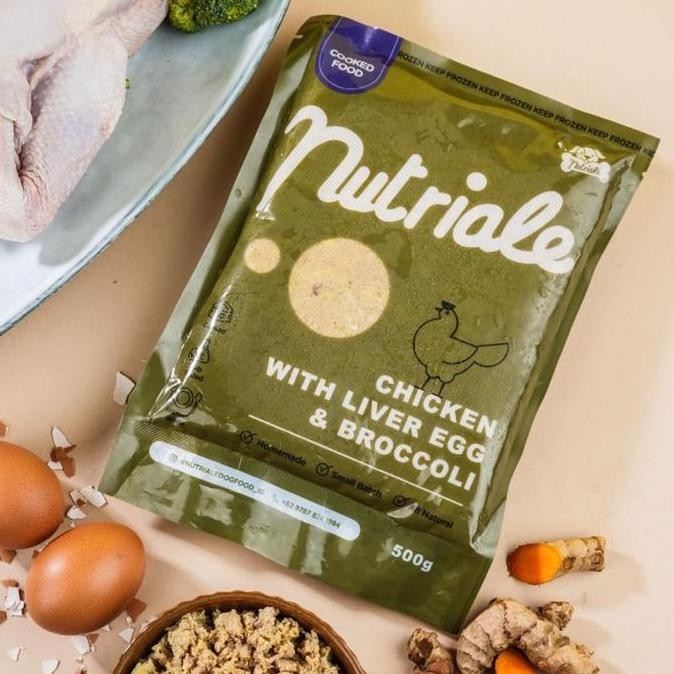 

Promo Cooked chicken with egg, liver, and broccoli COD