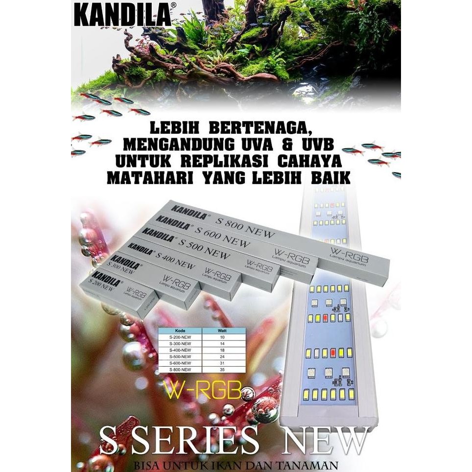 Terlaris Wrgb Lampu Kandila Led S800 New S-800 35W Aquarium Aquascape Ready Stok