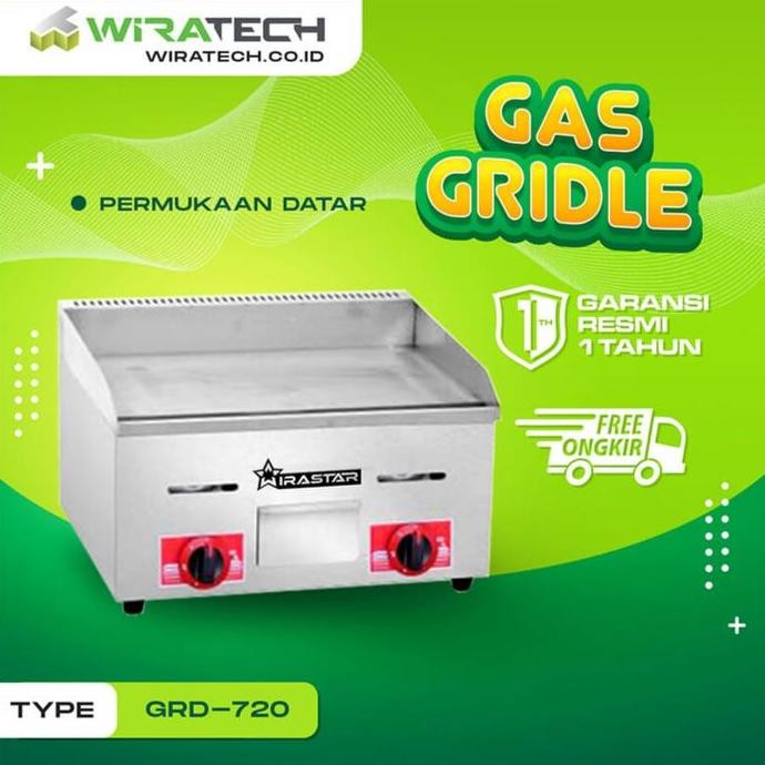 """""] Gas Griddle Pan WIRASTAR GRD-720 Pemanggang Gas Flat Steak Daging
