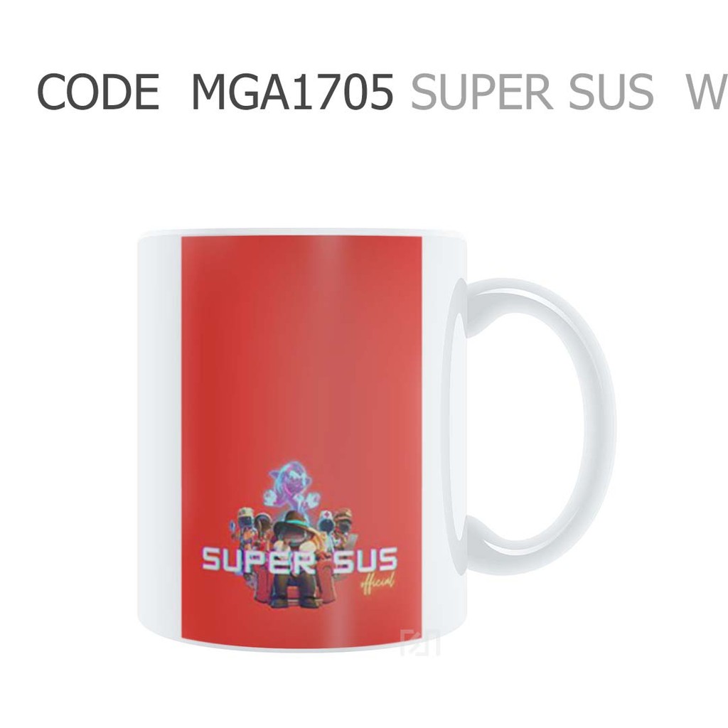 MUGLICIOUS MGA1705 SUPER SUS WHO IS THE IMPOSTOR Gaming Artwork Gelas Mug
