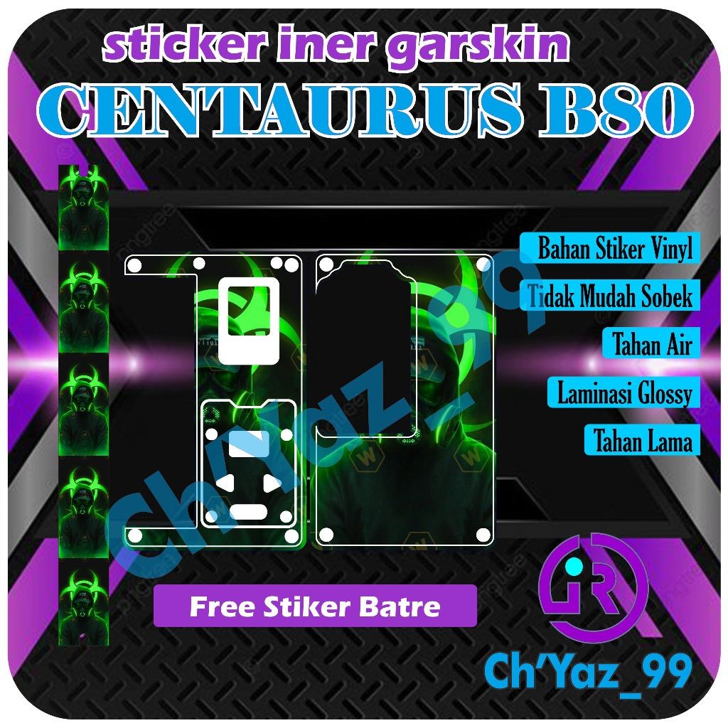

*Premium Quality* Chyaz99 B80 Iner Glossy Laminasi 28 Garskin Custom Stiker Maxdecal Bkn Case COD